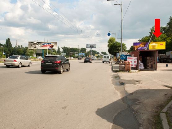 Фото рекламной плоскости по адресу Кольцевая дорога / Котельникова ул., в сторону Одесская пл., правая