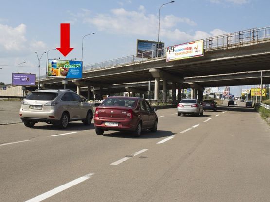Фото рекламной плоскости по адресу Оболонский пр. / Тульская пл., в сторону ст. м. "Оболонь"