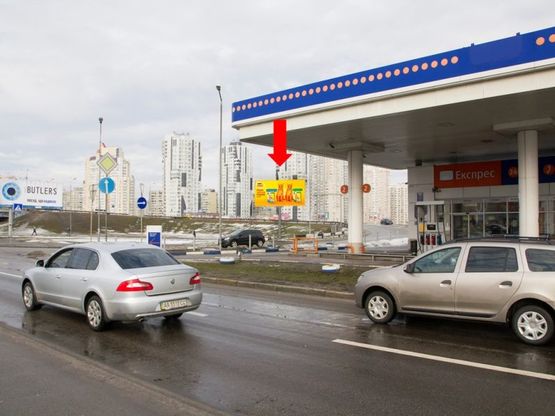 Фото рекламної площини за адресою Бажана пр. / Григоренка пр., ст.м. "Позняки", возле заправки "ТНК", в сторону моста Южного