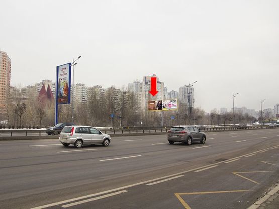 Фото рекламної площини за адресою Бажана пр. / Гмыри ул., 1-А, ст. м. "Позняки", из центра, левый