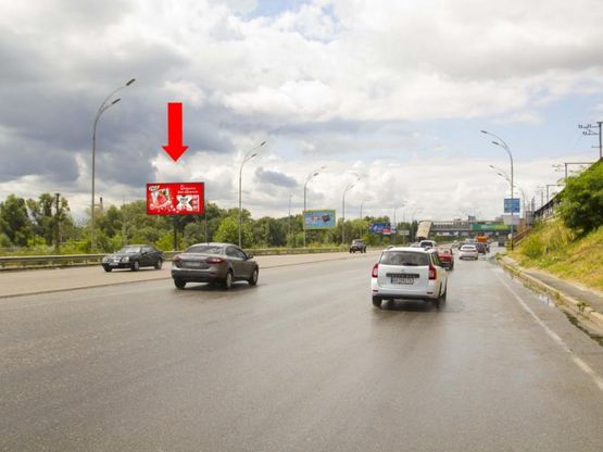 Фото рекламной плоскости по адресу Дарницкое шоссе - ул. Сортировочная, в центр