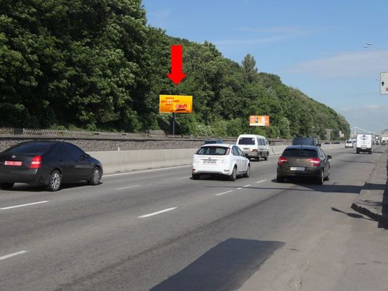 Фото рекламної площини за адресою Набережное шоссе, 1200м до Пешеходного моста, в сторону Почтовой пл.