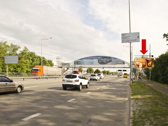 Фото рекламної площини за адресою Столичное шоссе / Новопироговская ул., напротив автосалона "Укравто","Mercedez", в сторону Конче-Заспы