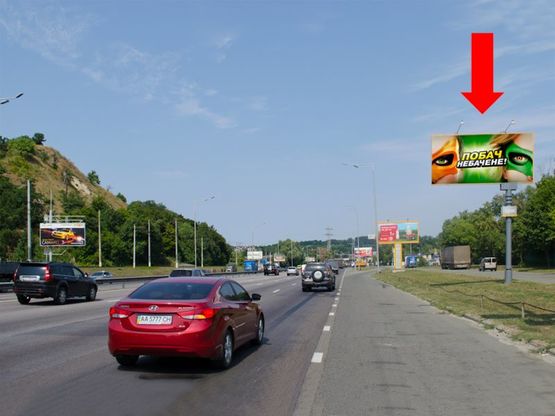 Фото рекламної площини за адресою Столичное шоссе / Камышинская ул., 4, в сторону Надднепрянское шоссе
