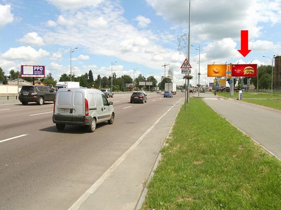 Фото рекламной плоскости по адресу Бажана пр., 1 / Днепродзержинская ул., в сторону Харьковская пл., правый