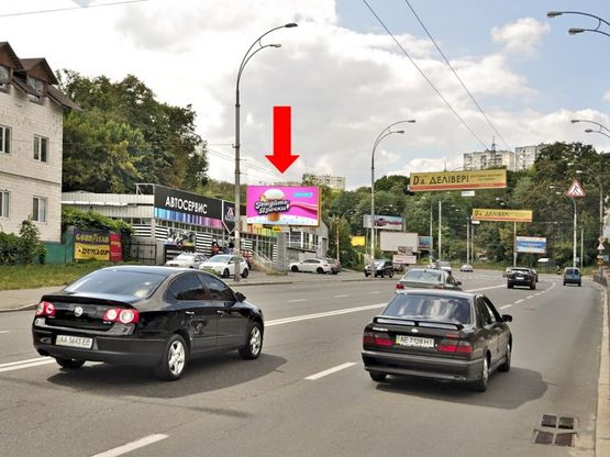 Фото рекламной плоскости по адресу Протасов Яр ул., 150м от Докучаевский пер., справа, в сторону Соломенская пл.