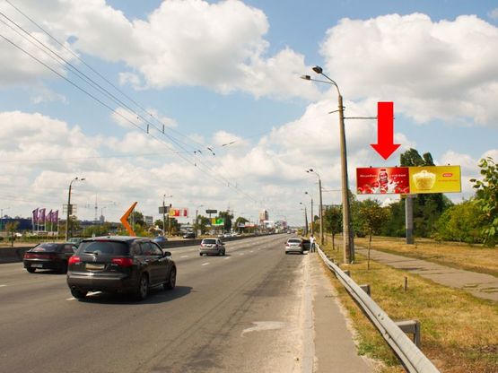 Фото рекламной плоскости по адресу Бандеры пр. (бывш. Московский пр.), 400м от развязки с Героев Сталинграда пр., левый, в сторону ст. м. "Почайна" (бывш. ст. м. "Петровка")