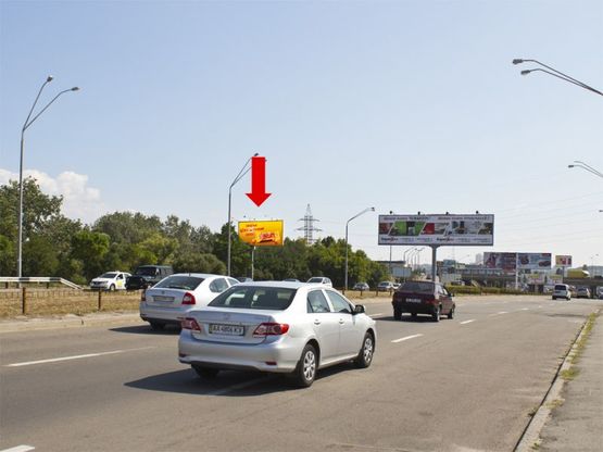 Фото рекламної площини за адресою Оболонский пр., 200м от моста по Богатирская ул., слева, в сторону ст. м. "Почайна" (бывш. ст. м. "Петровка")