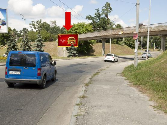 Фото рекламної площини за адресою Кольцевая дорога, заезд на Победы пр., в сторону центра
