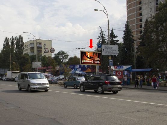 Фото рекламной плоскости по адресу Соломенская ул, 24, в сторону Протасов Яр ул.