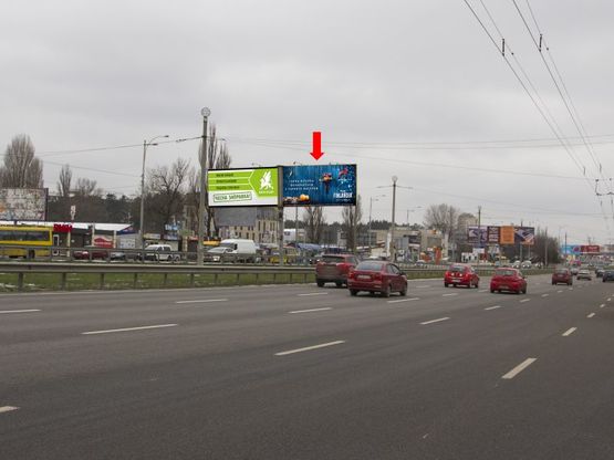 Фото рекламної площини за адресою Кольцевая дорога, разделитель, напротив супермаркетов "Ашан", "Эльдорадо", в сторону Победы пр., правая