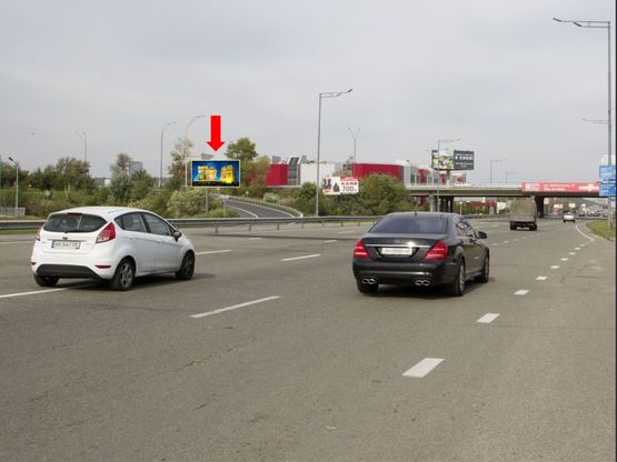 Фото рекламної площини за адресою Столичное шоссе - ул. Заболотного, 300 м. до ТЦ "Домосфера", возле авторынка, в центр