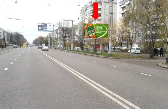 Фото рекламної площини за адресою Городоцкая ул., 186-188, возле мотозавода, из центра