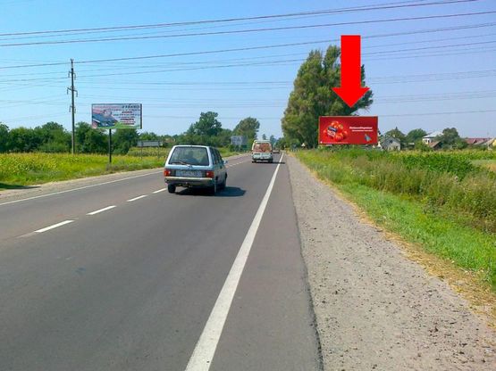 Фото рекламной плоскости по адресу Шевченко ул., выезд из города, возле кольцевой дороги