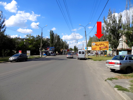 Фото рекламной плоскости по адресу Мира пр. / Школьная ул., в сторону Богоявленский пр. (бывш. Октябрьский пр.), супермаркетов "Велмарт", "Эльдорадо"