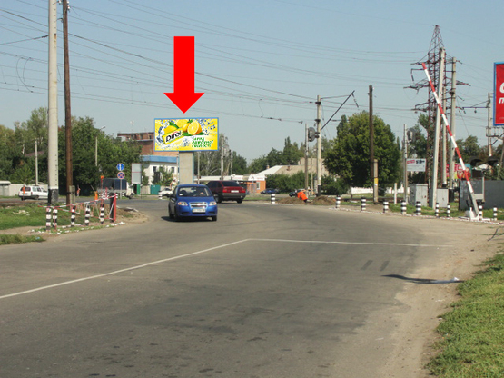 Фото рекламной плоскости по адресу Зиньковская ул. / Глебова ул., возле ж/д переезда