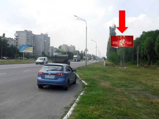 Фото рекламной плоскости по адресу Днепровская ул., возле АЗС "ТНК"