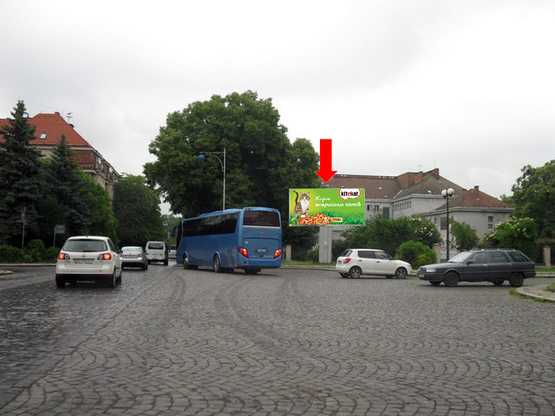 Фото рекламной плоскости по адресу Народная пл. / ул. Довженко, возле "Облсовета"