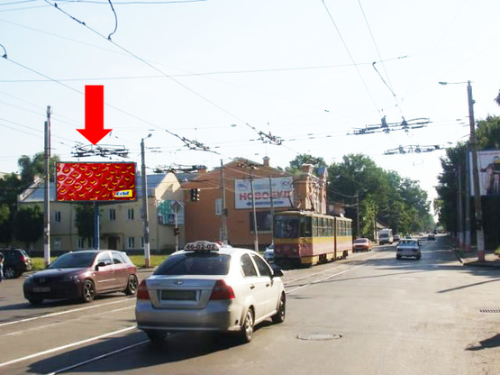 Фото рекламной плоскости по адресу Покровская ул. (бывш. ул. Щорса) ул. / Грушевского ул. (бывш. ул. Котовского)