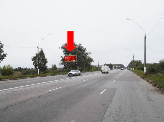 Фото рекламной плоскости по адресу Киевское шоссе, поворот на Аэропорт, въезд в Житомир