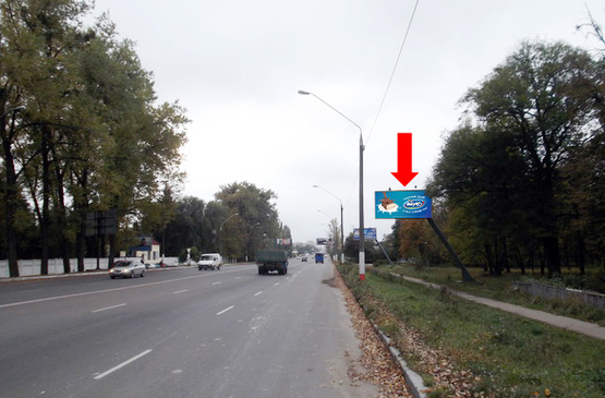 Фото рекламной плоскости по адресу Киевское шоссе, парк, въезд в Житомир