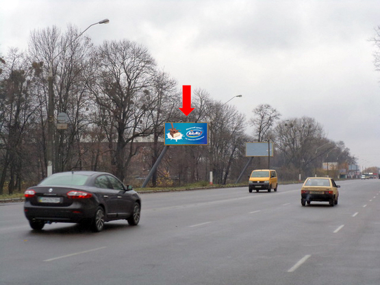 Фото рекламної площини за адресою Киевское шоссе, возле Смоковского парка, выезд в сторону Киева