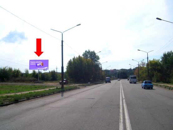 Фото рекламной плоскости по адресу Истомина ул., напротив дома № 86, в направлении магазина "Хортицкого"