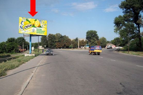 Фото рекламної площини за адресою Первомайская ул., возле моста, р. Инголец