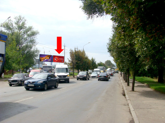 Фото рекламной плоскости по адресу Калиновская ул. / Хотинская ул., транспортная развязка, правый, в центр