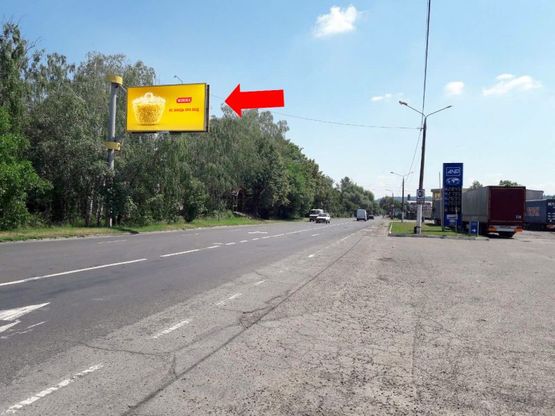 Фото рекламной плоскости по адресу Галицкий шлях ул. / Осенняя ул., напротив АЗС "ANP", в центр