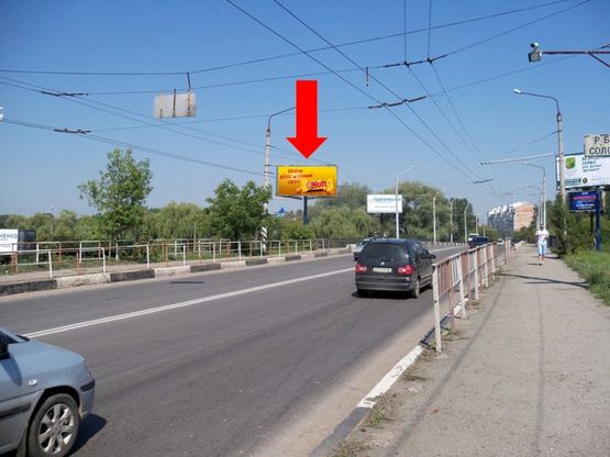 Фото рекламной плоскости по адресу Галицкая ул. / Набережная им. В. Стефаника ул., из центра