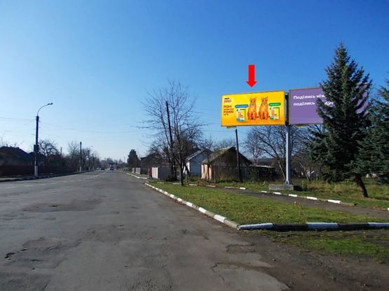 Фото рекламної площини за адресою Ивано-Франковская ул., кольцо, въезд в город со стороны Ивано-Франковска, левый
