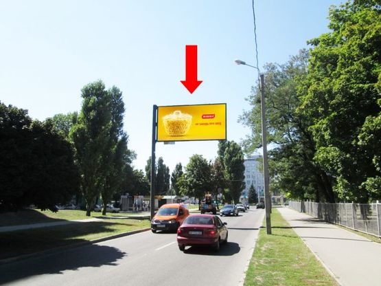 Фото рекламной плоскости по адресу Олимпийская ул. / Ландау пр. (бывш. 50 лет СССР пр.), в сторону пр.  Ландау