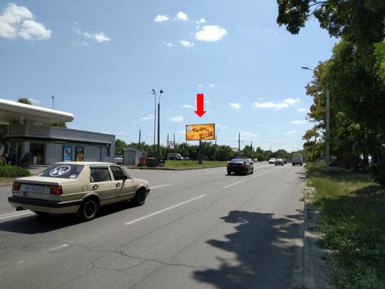 Фото рекламной плоскости по адресу Гвардейцев Широнинцев ул., / Салтовское шоссе, в сторону Салтовского шоссе