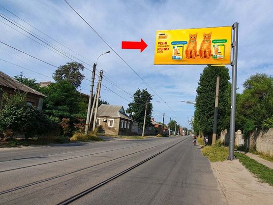 Фото рекламної площини за адресою Гольдберговская ул. (бывш. ул. 1й конной армии), 110, в сторону Москалевской ул.