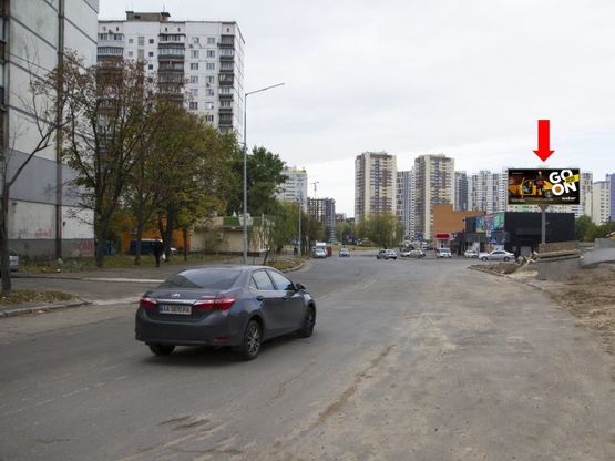 Фото рекламной плоскости по адресу Челябинская ул. / Каховская ул., в сторону Кулиша пл. (бывш. Луначарского пл.)