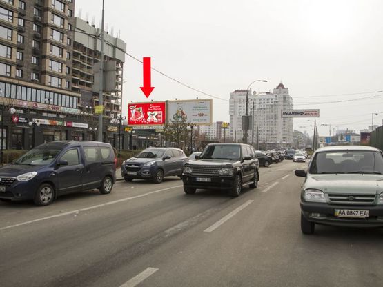 Фото рекламной плоскости по адресу Оболонский пр., 26, в сторону ст. м. "Минская", возле "McDonald's", ТРЦ "Dream Town", левый