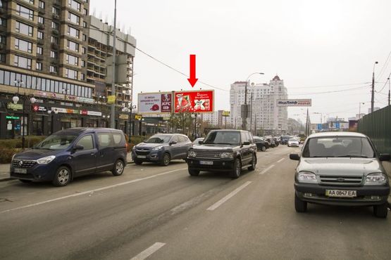 Фото рекламной плоскости по адресу Оболонский пр., 26, в сторону ст. м. "Минская", возле "McDonald's", ТРЦ "Dream Town", правая