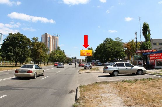 Фото рекламної площини за адресою Березняковская ул., 25, перед заездом на мост Дарницкий, в сторону Харьковского массива