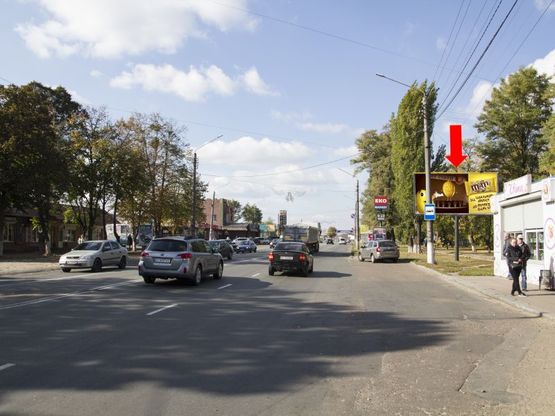 Фото рекламной плоскости по адресу Киевский Шлях ул., 13, напротив ТРЦ "Аэромолл", супермаркетов "Экомаркет", "Novus", в сторону Киева