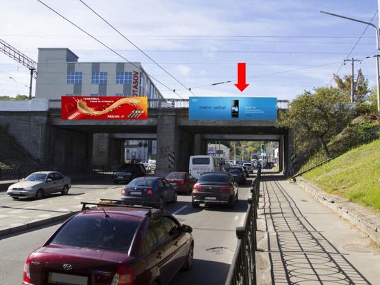 Фото рекламной плоскости по адресу Федорова ул., в сторону Протасов Яр ул., путепровод, правый