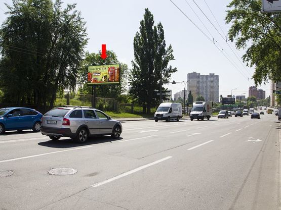 Фото рекламної площини за адресою Науки пр, 52 - ул. Ракетная, в сторону Столичного шоссе