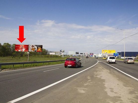 Фото рекламної площини за адресою Трасса Киев-Борисполь, на развязке дороги от а/п Борисполь в сторону Киева, левый