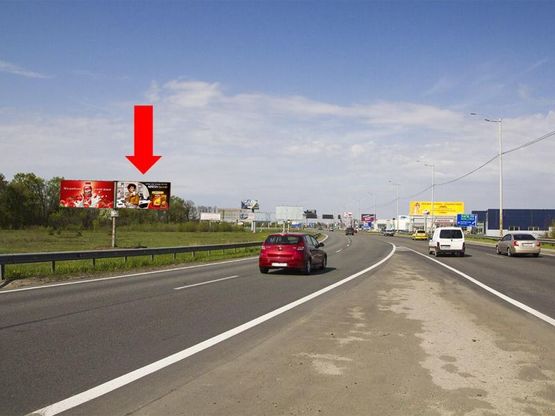 Фото рекламної площини за адресою Трасса Киев-Борисполь, на развязке дороги от а/п Борисполь в сторону Киева, правый