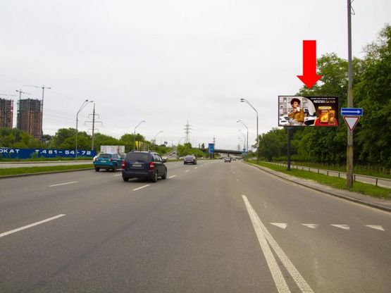 Фото рекламної площини за адресою Саперно-Слободская ул., возле АЗС WOG, в сторону Южного моста