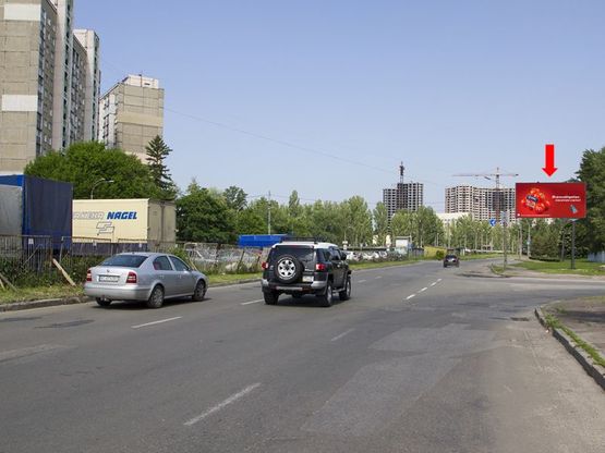 Фото рекламної площини за адресою Королева пр. - ул. Пшеничная, в сторону пр. Курбаса