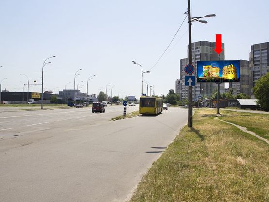 Фото рекламної площини за адресою Королева пр., 5, напротив, супермаркет "Сильпо", в сторону ул. Симиренко