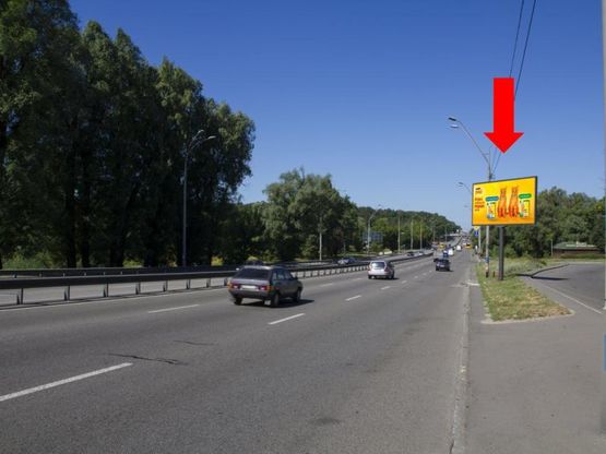 Фото рекламной плоскости по адресу Победы пр., 148/1 - ул. Ушакова, из центра