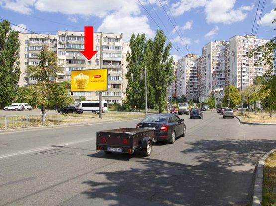 Фото рекламної площини за адресою Героев Сталинграда пр., 61 в сторону ул. Северной