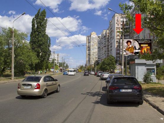 Фото рекламної площини за адресою Героев Сталинграда пр., 58 в сторону ул. Северной